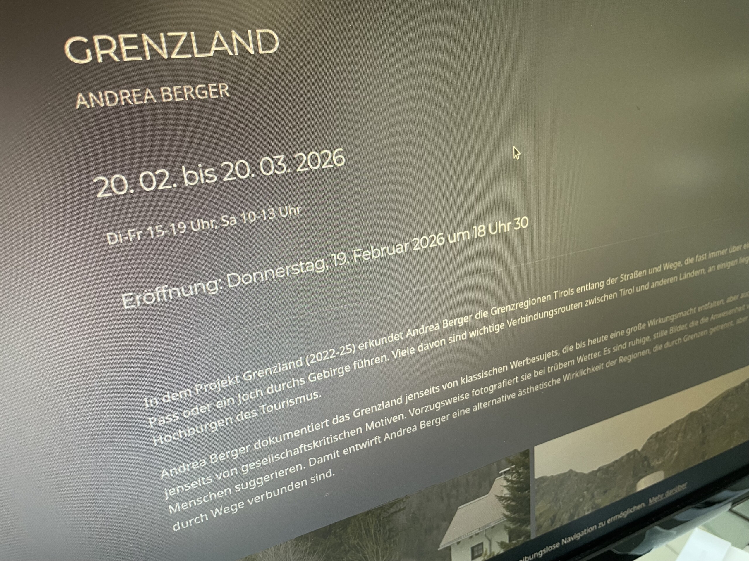 Grenzland – Andrea Berger im Fotoforum
